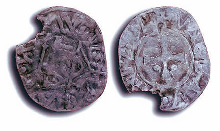 Czech denarius of the 10th century from excavation in Kazan Kremlin 