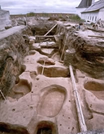General view of the dig in the territory of the Cannon Foundry. 2003.