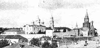 Общий вид Спасо-Преображенского монастыря в конце 19 - начале 20 вв. 