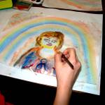Рисуем портрет разноцветного человека