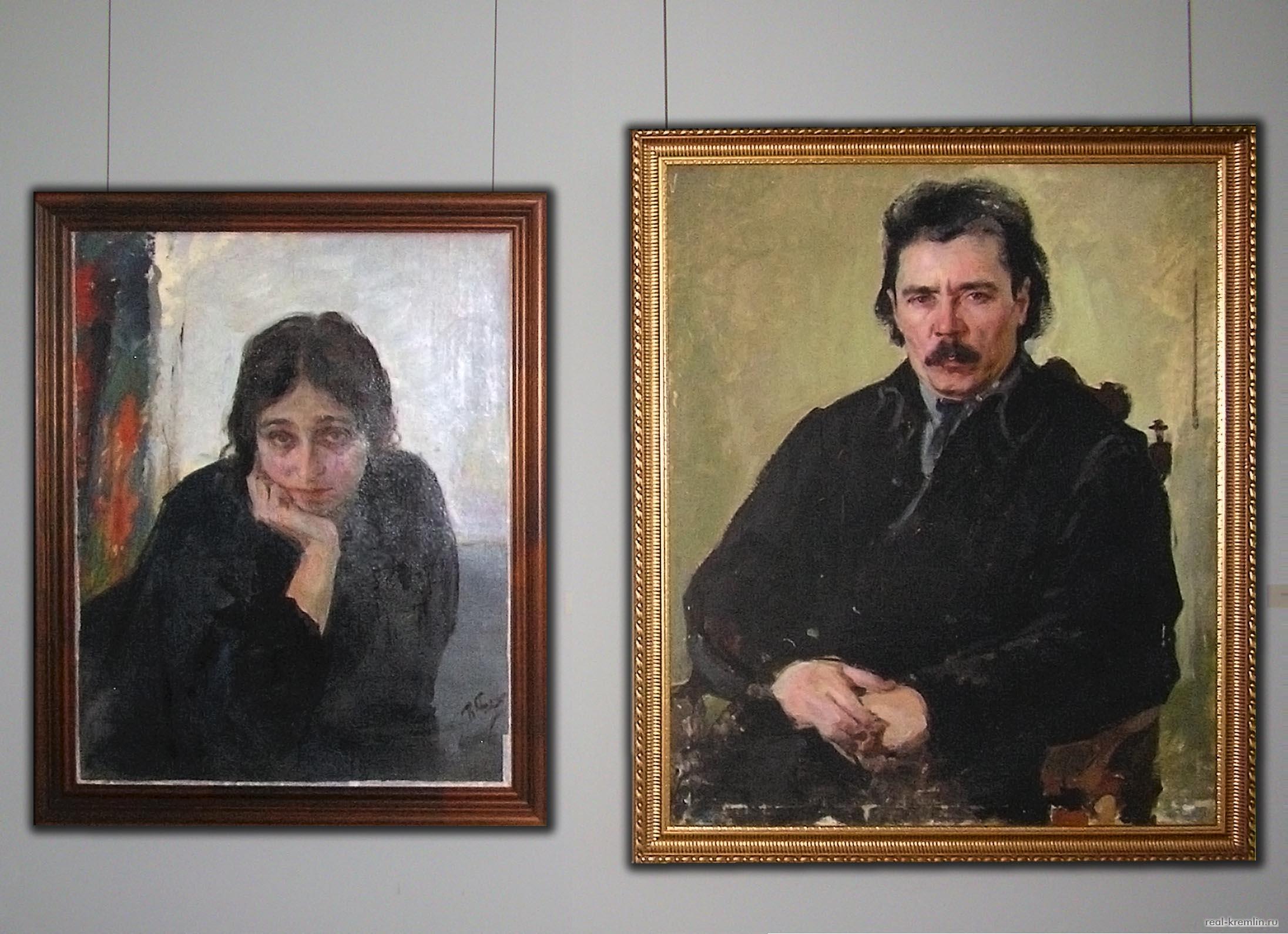 Портрет жены. 1926/Портрет писателя Г. Ибрагимова. 1926